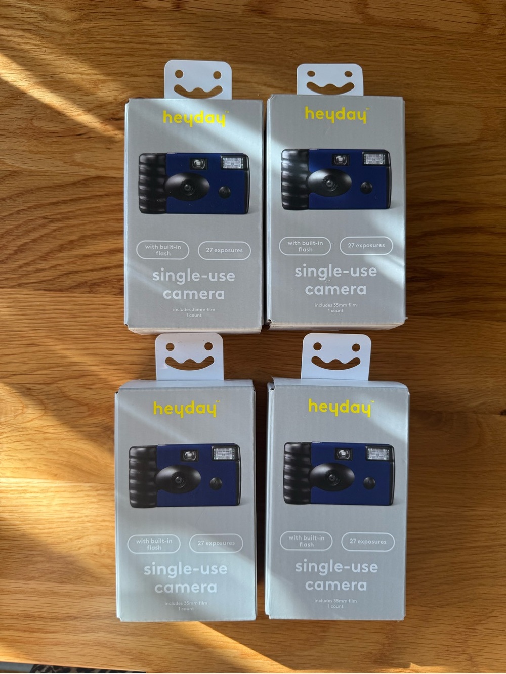 heyday Single-Use Disposable film Cameras - brand new sealed (Set of 4)